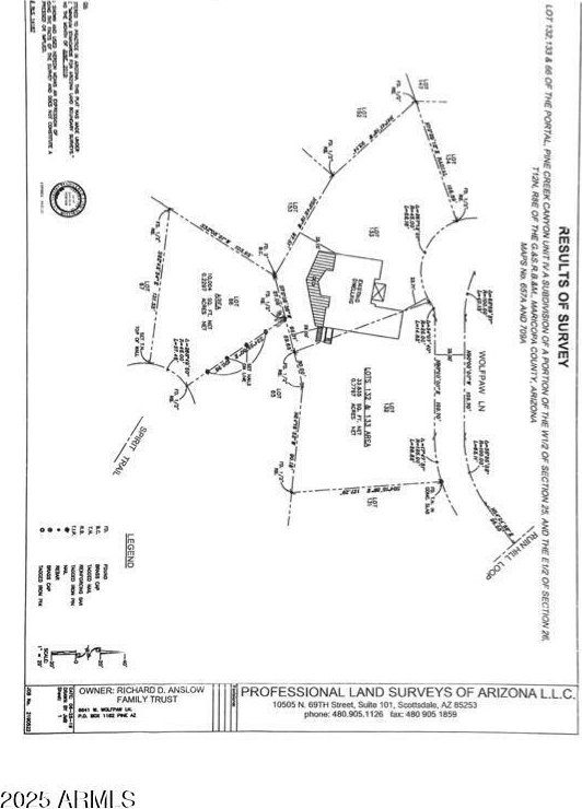 6641 W Wolfpaw Ln, Pine, AZ 85544 - survey map / technical document
