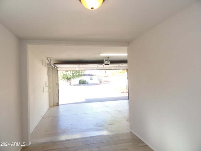 hall featuring light wood-type flooring