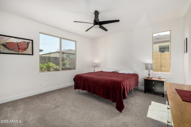 1567 W Camina Plata, San Tan Valley, AZ 85140 - carpeted bedroom with baseboards and a ceiling fan