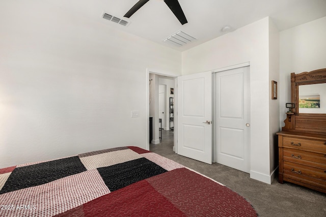 1567 W Camina Plata, San Tan Valley, AZ 85140 - carpeted bedroom with a ceiling fan and baseboards