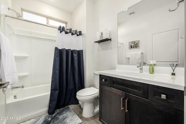1567 W Camina Plata, San Tan Valley, AZ 85140 - full bath with wood finished floors, shower / bath combination with curtain, and vanity