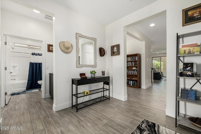 1567 W Camina Plata, San Tan Valley, AZ 85140 - hall featuring wood finished floors and recessed lighting