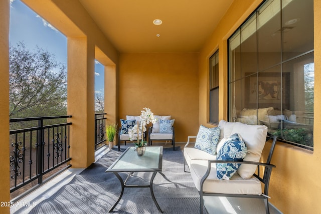 balcony with outdoor lounge area