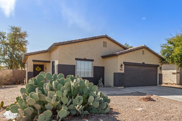 view of property exterior featuring a garage