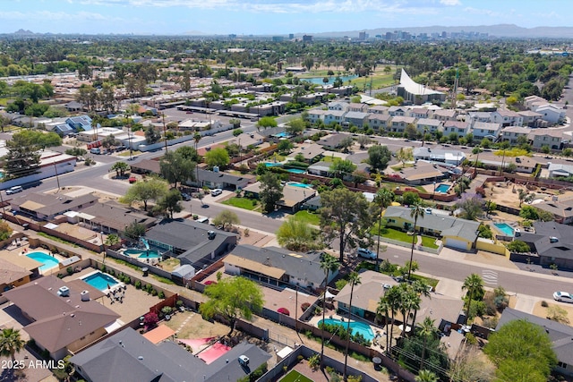 aerial view featuring a residential view