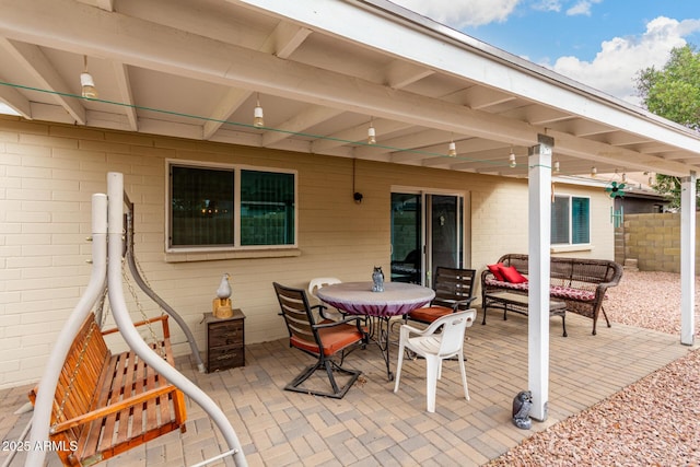 view of patio / terrace featuring outdoor lounge area