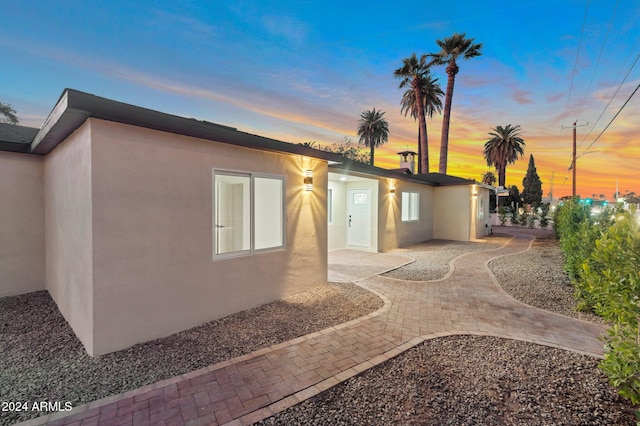 view of front of property with a patio