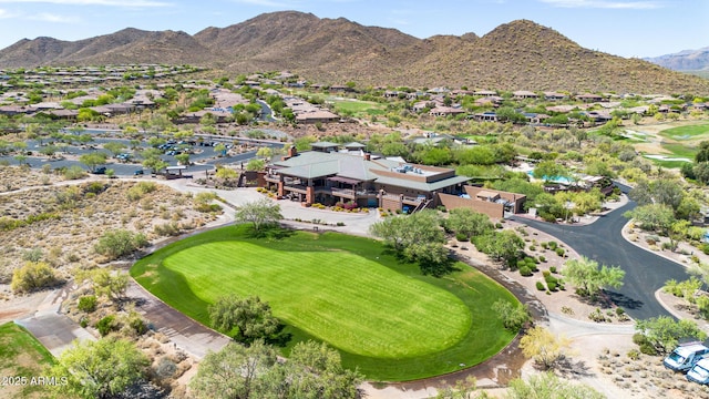 aerial view featuring a mountain view