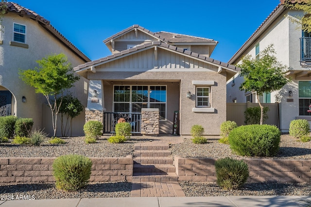 view of front of home with a porch