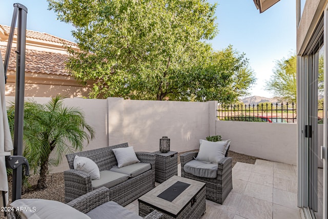 view of patio / terrace with an outdoor hangout area