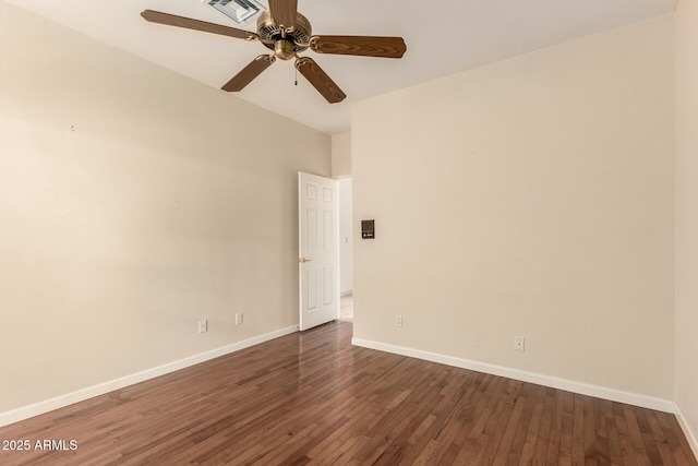 15602 N 19th St, Phoenix, AZ 85022 - unfurnished room with dark hardwood / wood-style flooring and ceiling fan