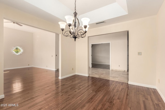 15602 N 19th St, Phoenix, AZ 85022 - interior space featuring a chandelier and dark hardwood / wood-style flooring