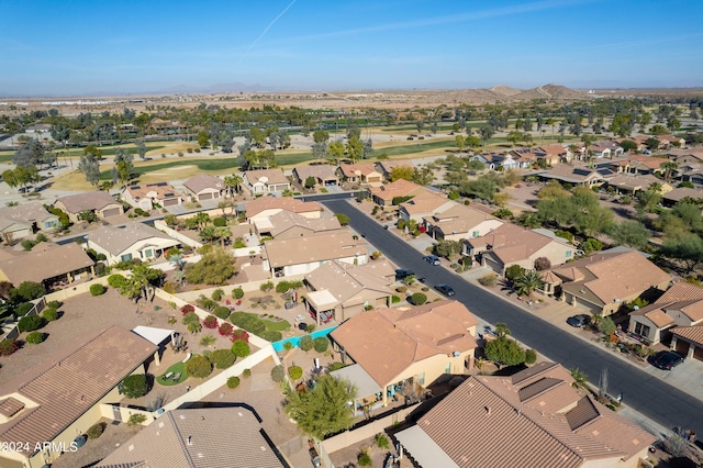 aerial view featuring a mountain view