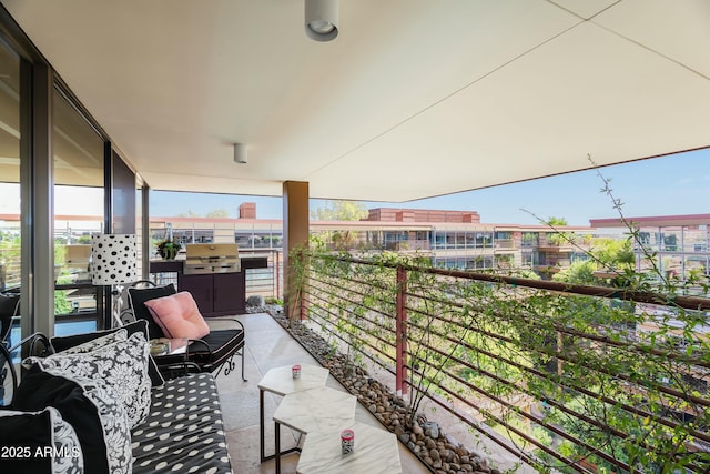 balcony featuring grilling area
