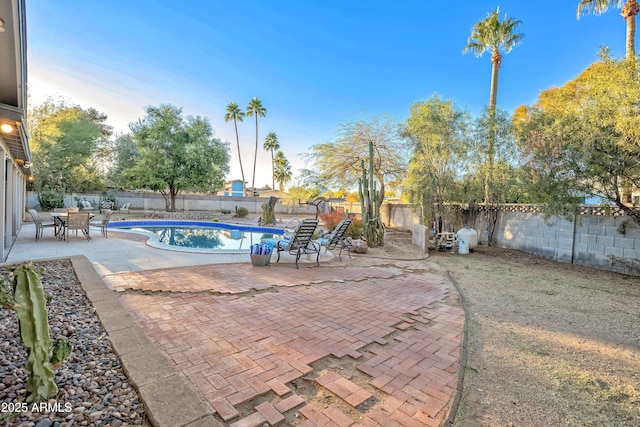 view of pool with a patio area