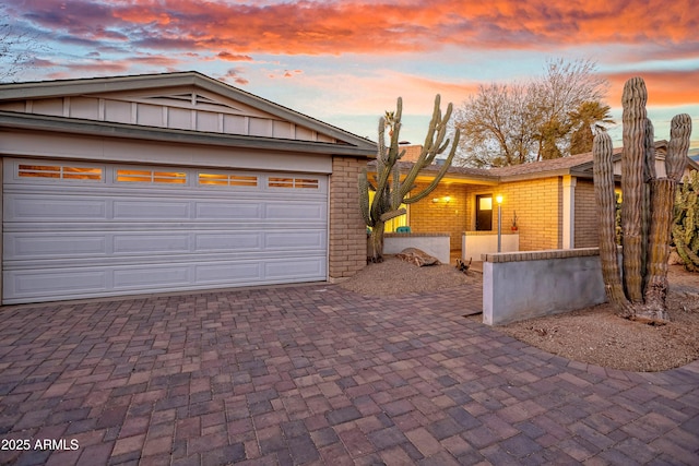 view of front of house featuring a garage