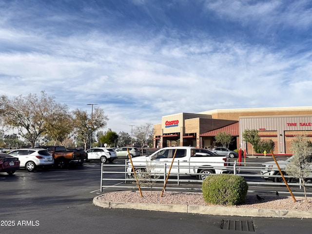 view of parking / parking lot