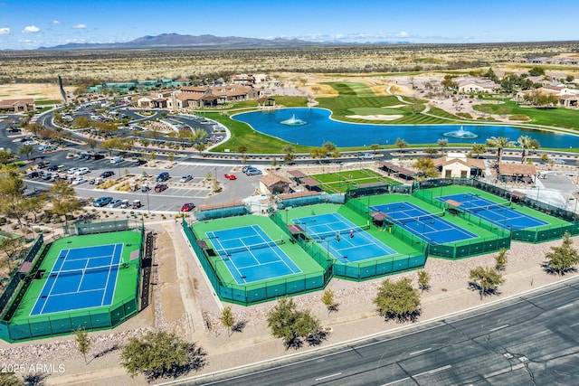 32128 S Bighorn Dr, Oracle, AZ 85623 - aerial view of a water and mountain view