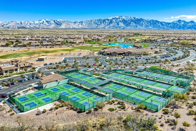 32128 S Bighorn Dr, Oracle, AZ 85623 - aerial perspective of suburban area with a water and mountain view and a golf course