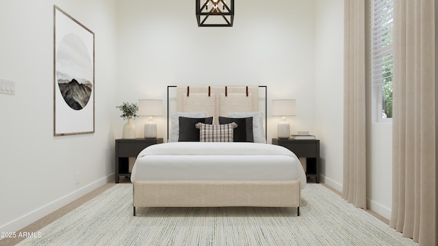 bedroom with baseboards