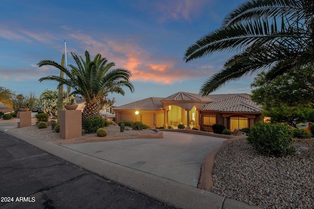 view of mediterranean / spanish-style house