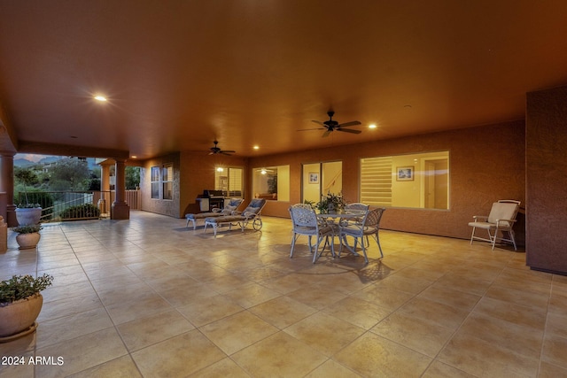 view of patio / terrace with ceiling fan