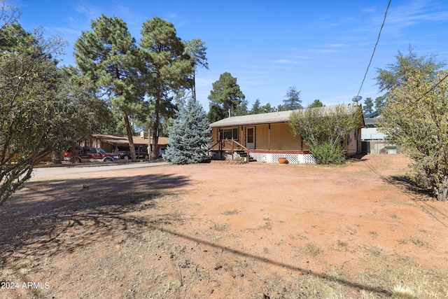 exterior space with covered porch