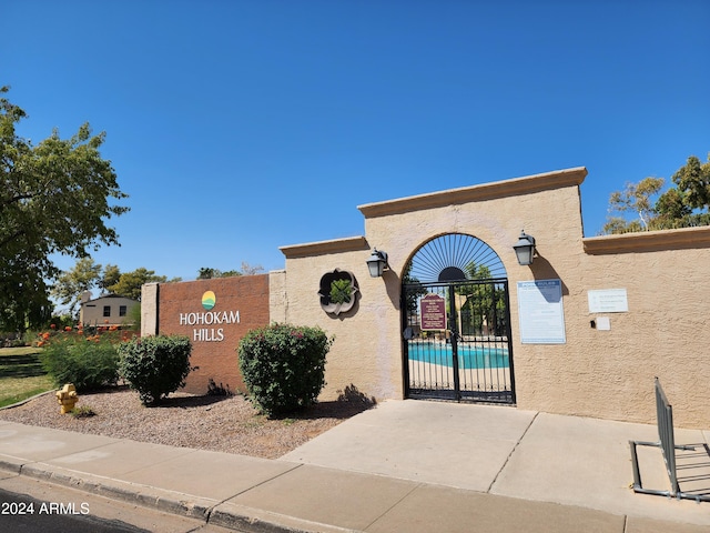 exterior space with a community pool