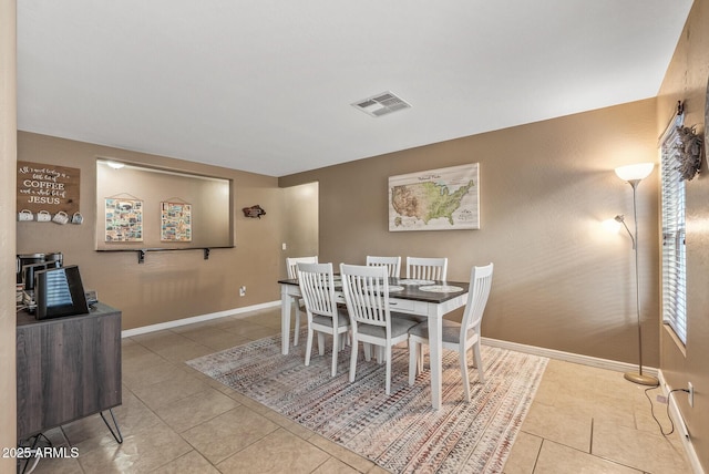 view of tiled dining area