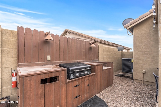 view of patio / terrace with area for grilling