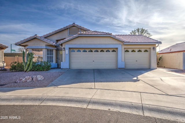 view of front of house featuring a garage