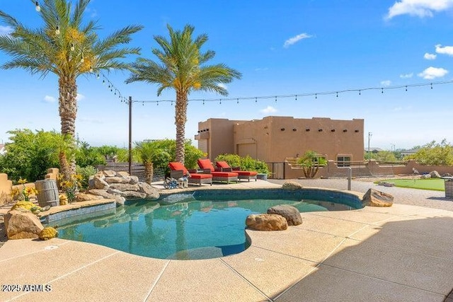 view of pool with a patio