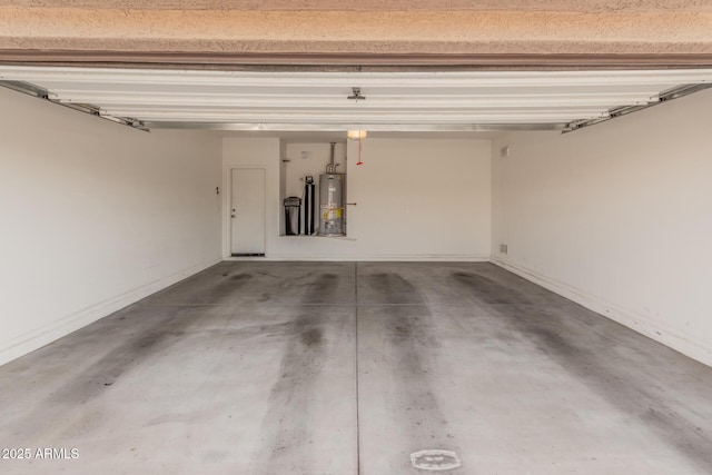 garage with water heater