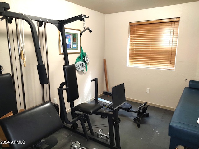 view of workout area