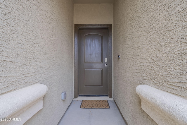 view of doorway to property