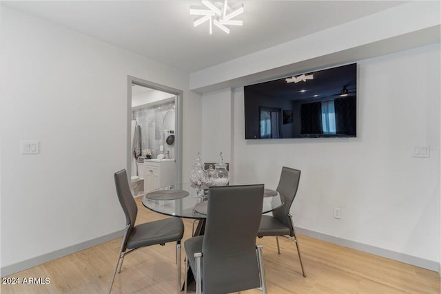 dining room featuring wood-type flooring