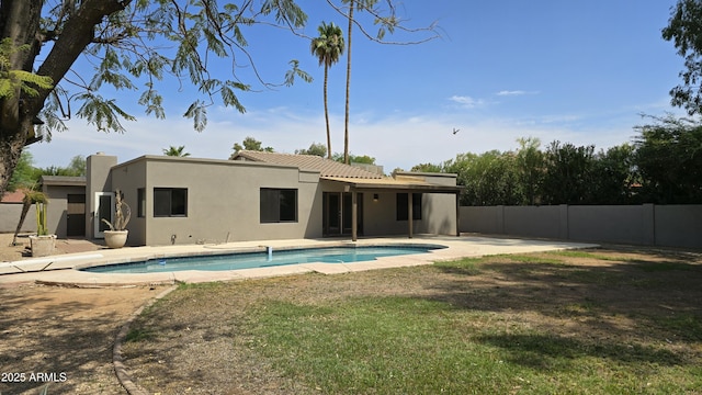 10232 N 86th St, Scottsdale, AZ 85258 - rear view of property with stucco siding, a patio area, and a tile roof