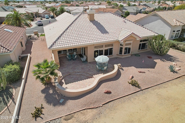 drone / aerial view with a residential view