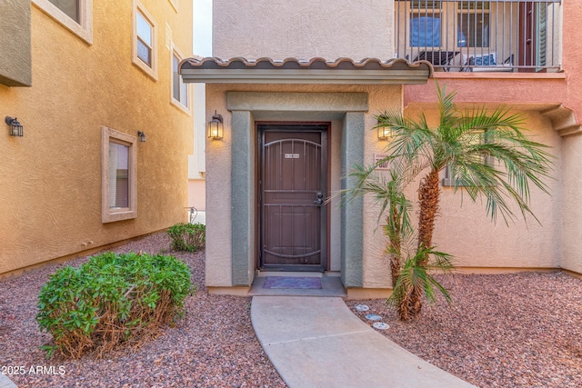 view of doorway to property