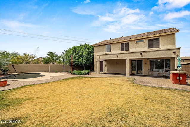 6245 W Maya Dr, Phoenix, AZ 85083 - rear view of house featuring a patio area, stucco siding, and a tile roof