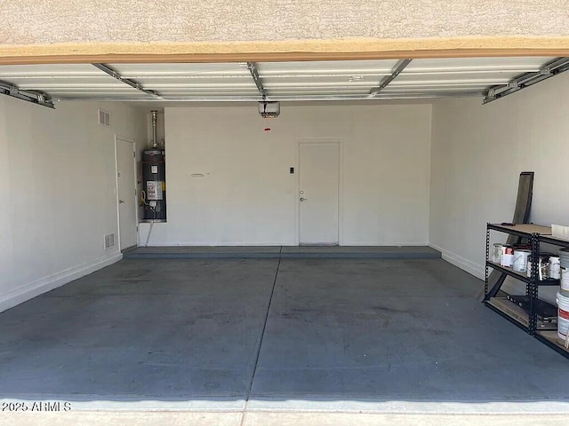 6557 S Classic Way, Gilbert, AZ 85298 - garage featuring water heater, baseboards, and a garage door opener