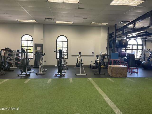 6557 S Classic Way, Gilbert, AZ 85298 - workout area with a paneled ceiling
