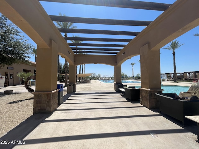 6557 S Classic Way, Gilbert, AZ 85298 - view of patio with a pergola and a community pool