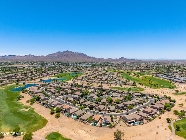6557 S Classic Way, Gilbert, AZ 85298 - aerial view of residential area with a water and mountain view and a golf club