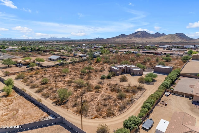 aerial view featuring a mountain view