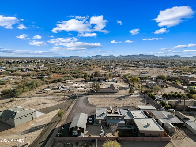 bird's eye view featuring a mountain view