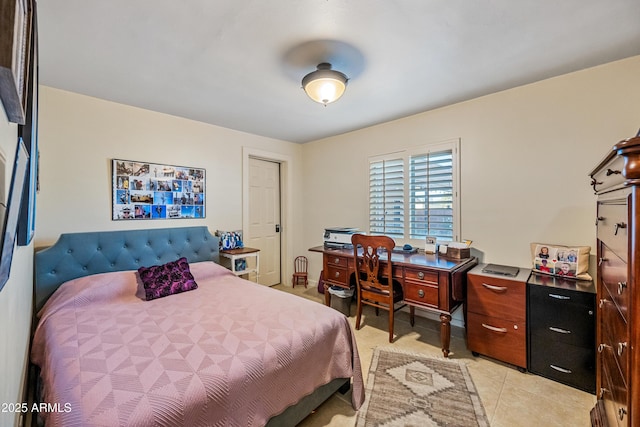 view of tiled bedroom