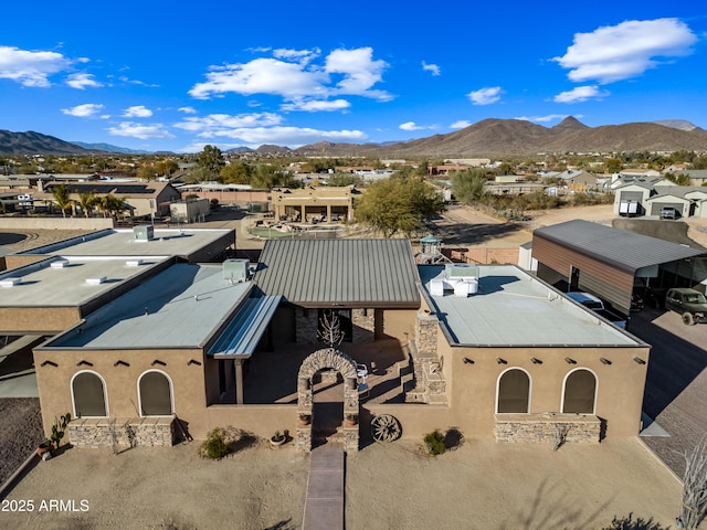 aerial view featuring a mountain view