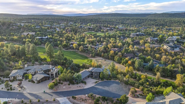 2800 E Morning Glory Cir, Payson, AZ 85541 - aerial view of property and surrounding area featuring a mountainous background, nearby suburban area, and a local golf course