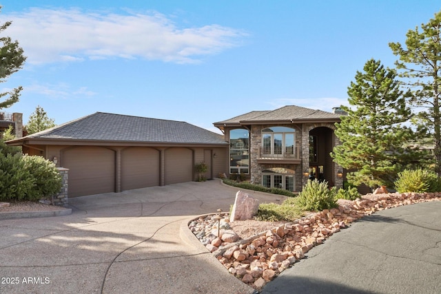 2800 E Morning Glory Cir, Payson, AZ 85541 - view of front of house featuring stone siding and driveway